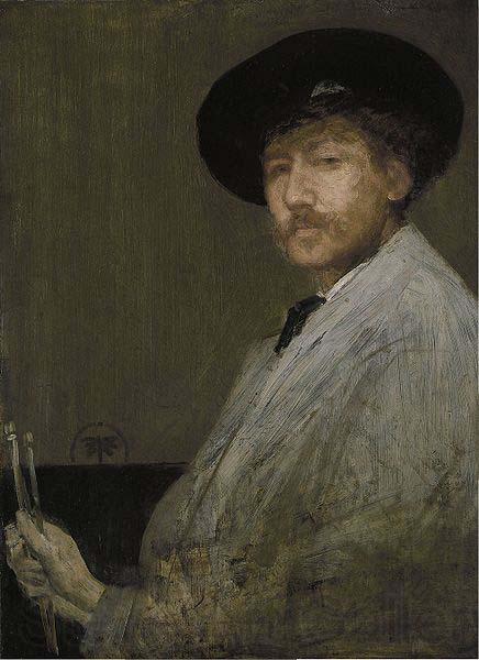 James Abbott Mcneill Whistler Arrangement in Gray Portrait of the Painter Norge oil painting art